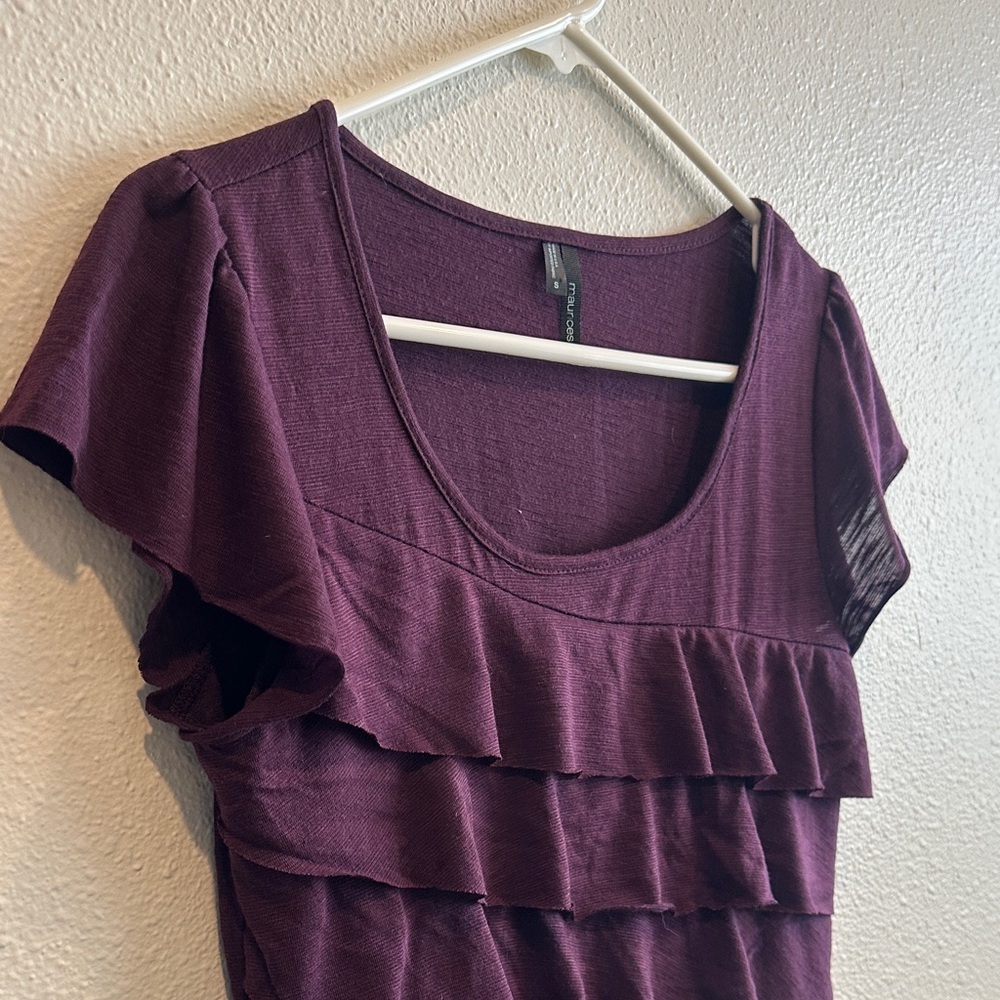 Purple Ruffled Blouse - Picture 2 of 5